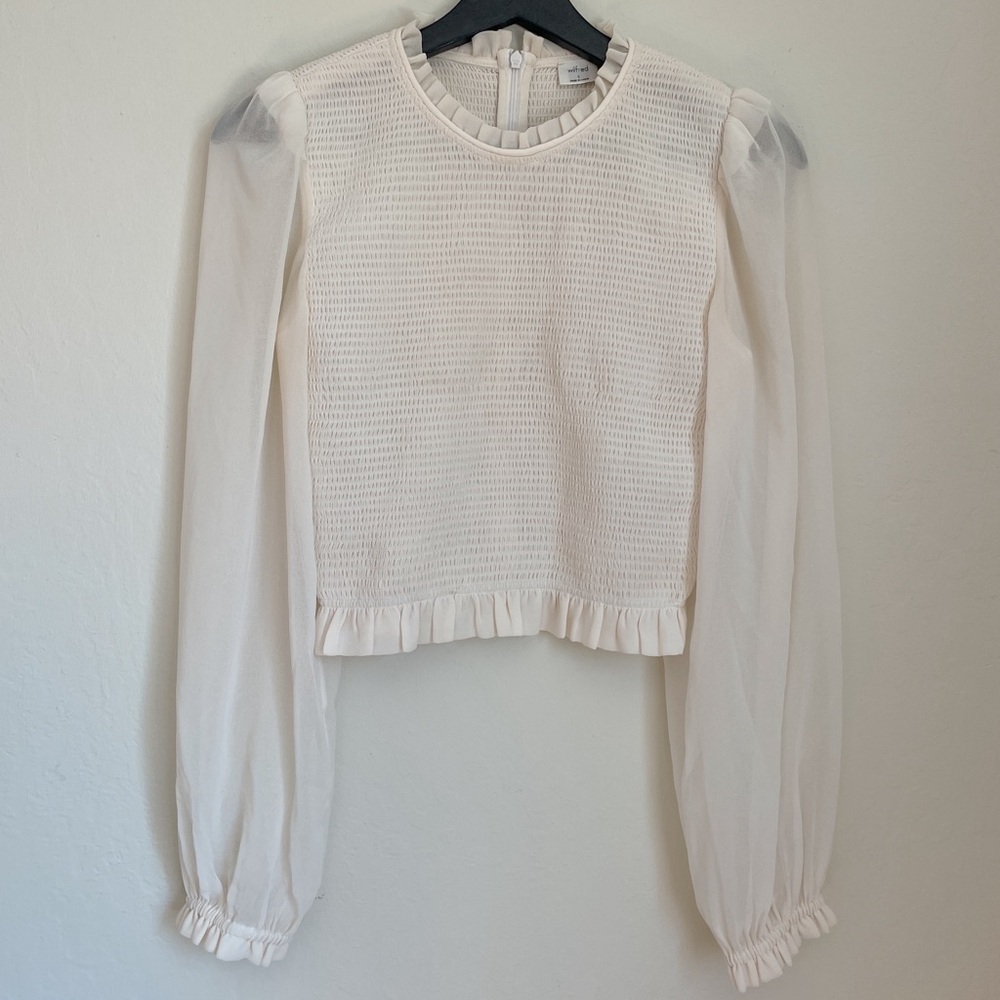 Aritzia Wilfred Tempest Blouse in Light Birch
